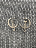 Cat In The Moon Studs