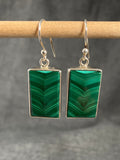 Malachite Rectangle Earrings