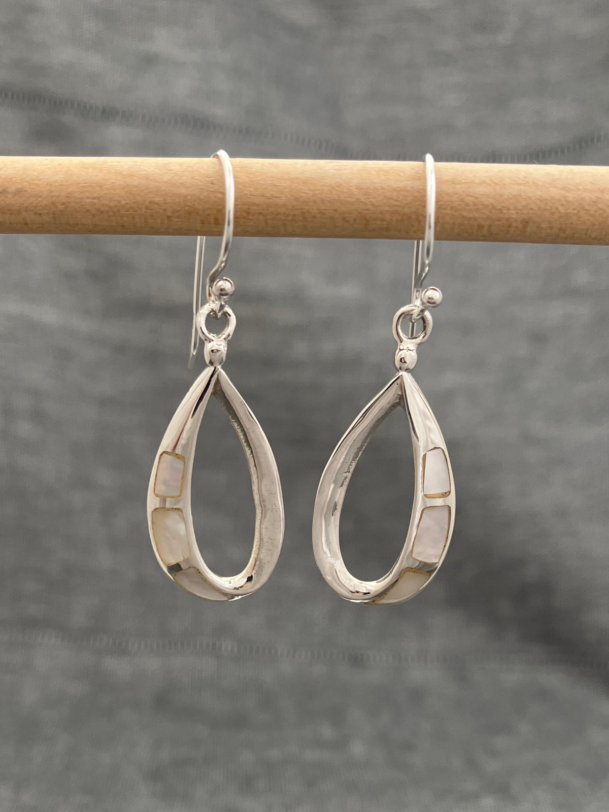 Mother Of Pearl Loop Earrings