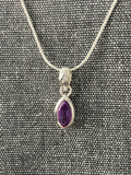 Amethyst Leaf Pendant