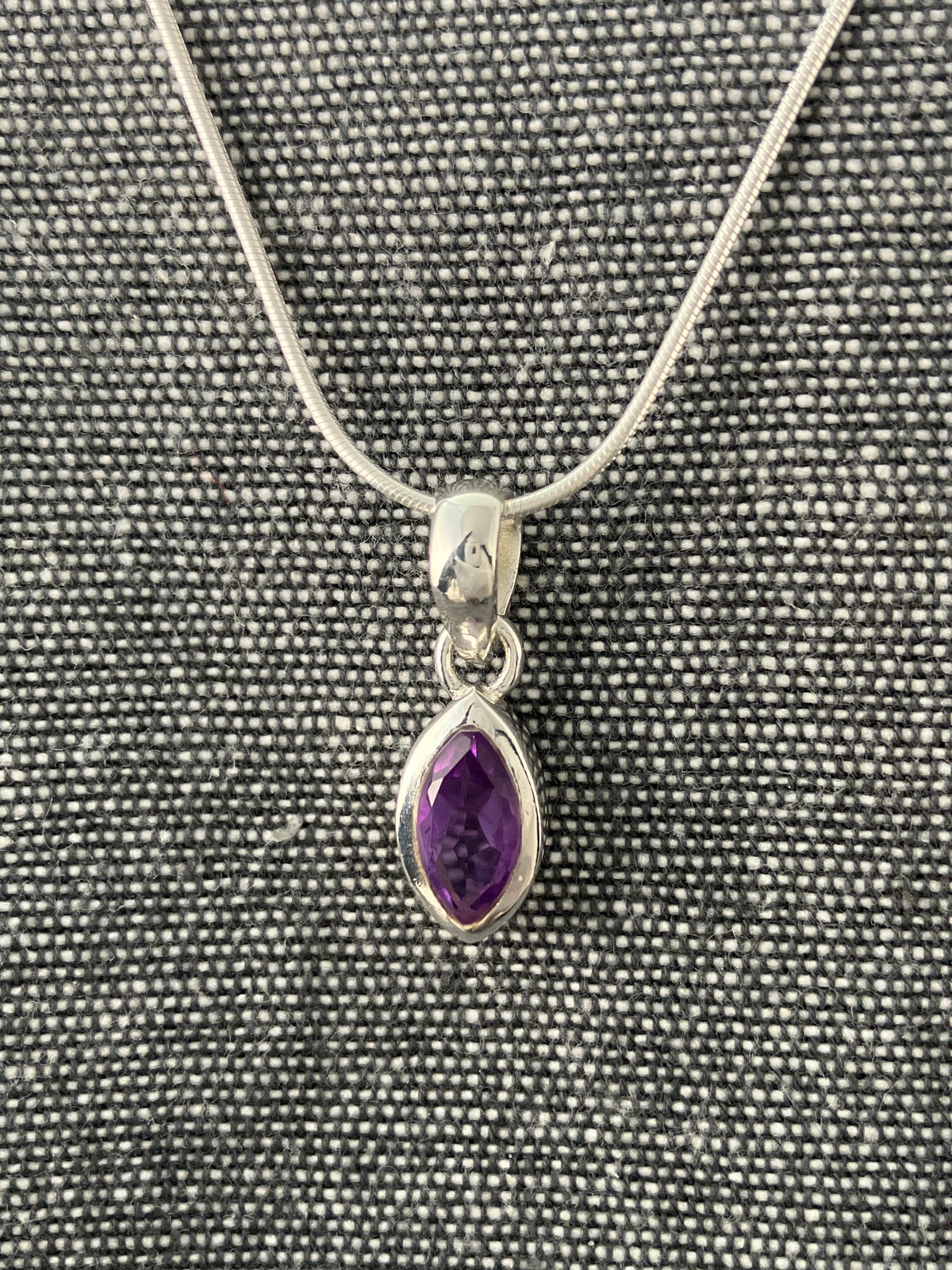 Amethyst Leaf Pendant