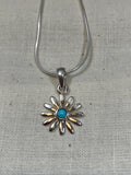 Turquoise Daisy Pendant