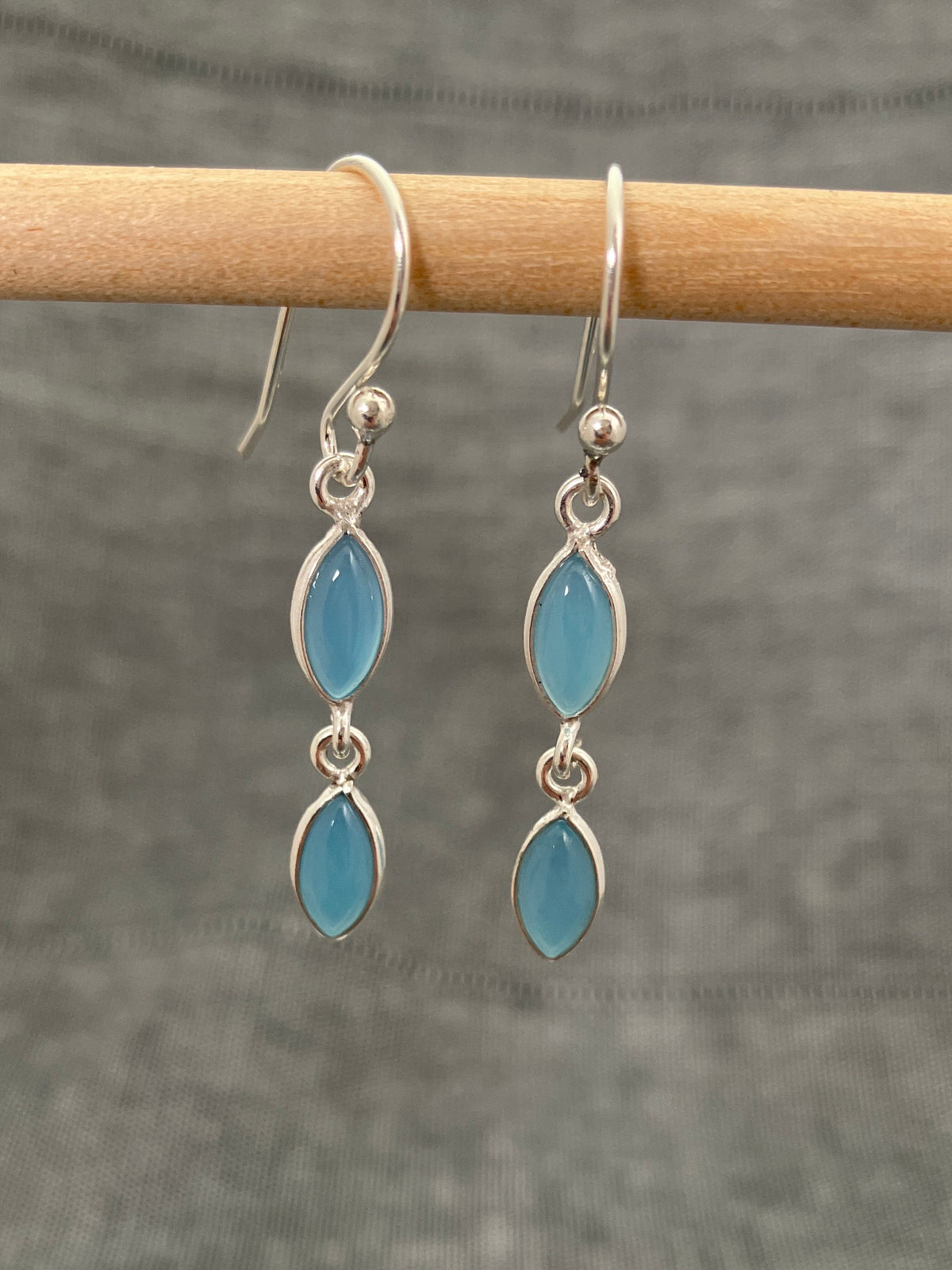 Chalcedony Double Pip Earrings