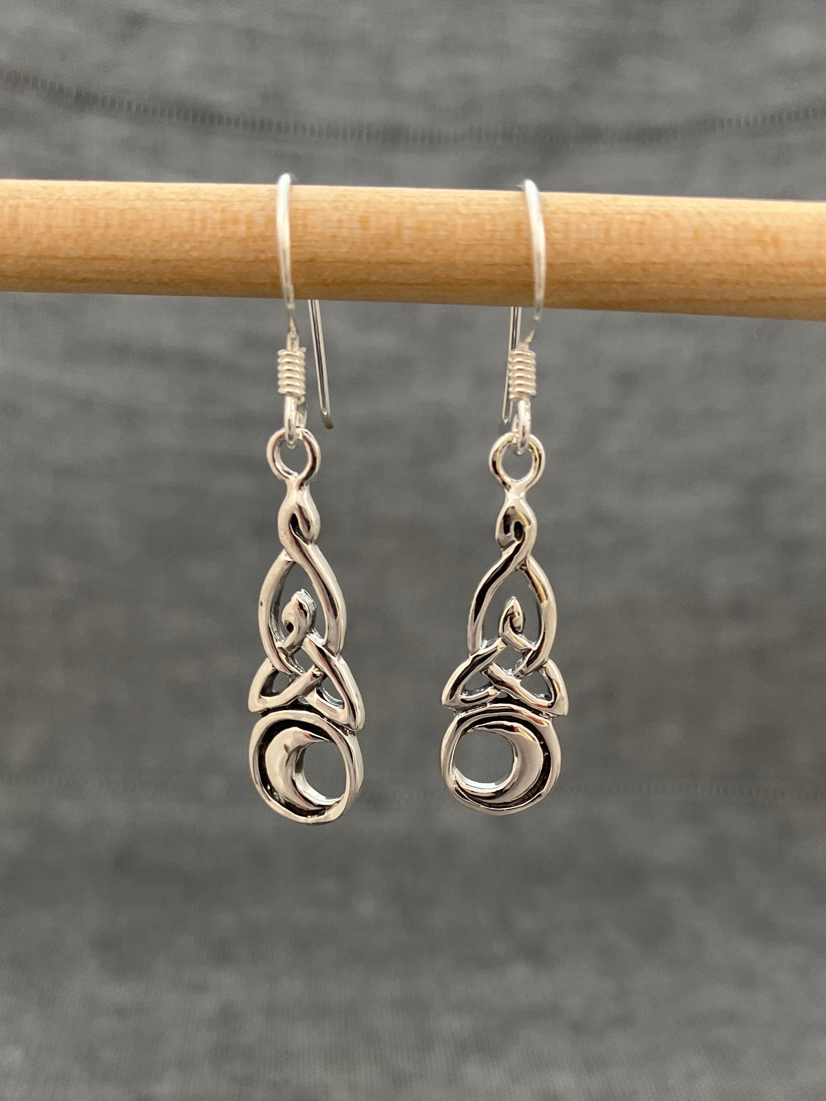 Celtic Knot Moon Earrings