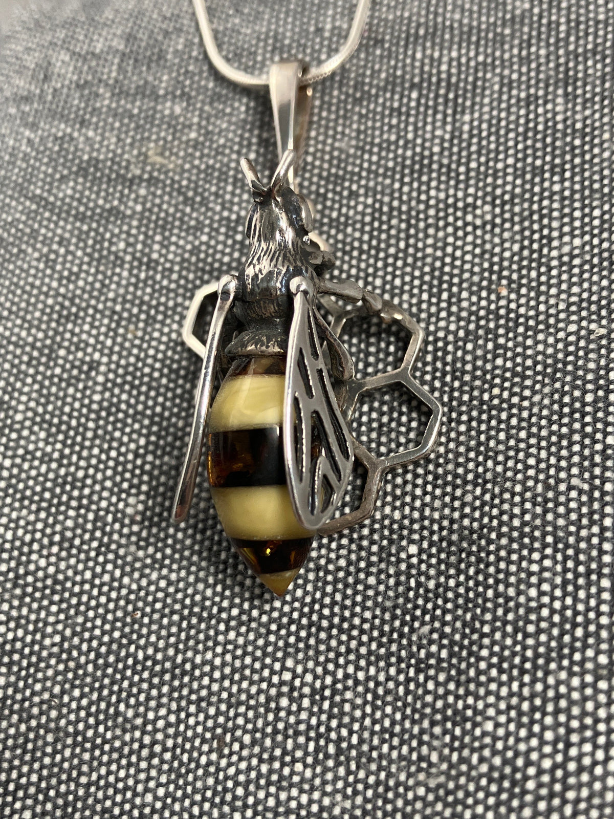 Amber Bee Pendant