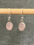 Rose Quartz Medium Oval Earrings