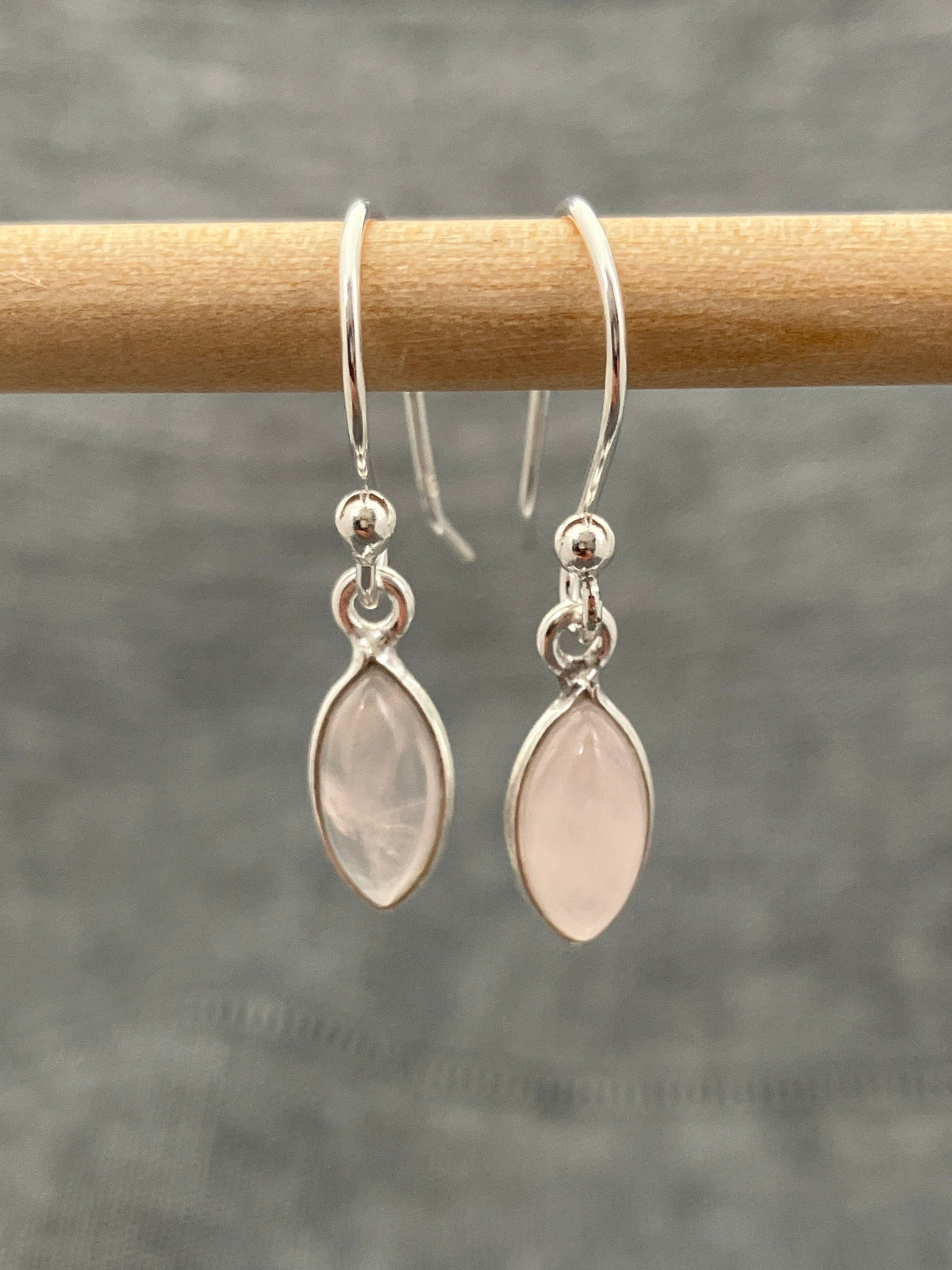 Rose Quartz Marquise Earrings