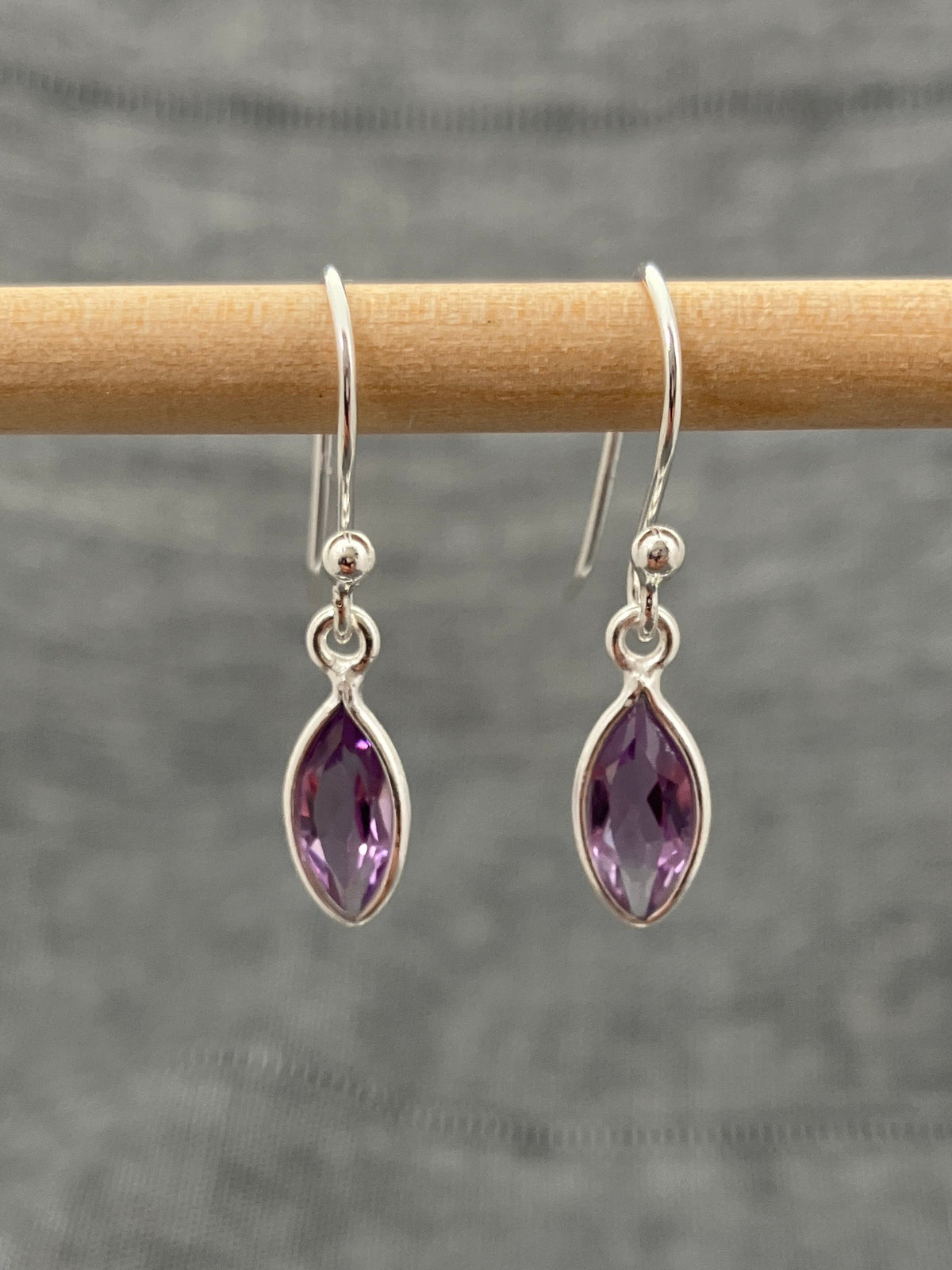 Amethyst Cut Marquise Earrings
