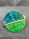 Nocean Lime Blue Rookery Brooch