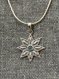 Chalcedony Pointed Flower Pendant