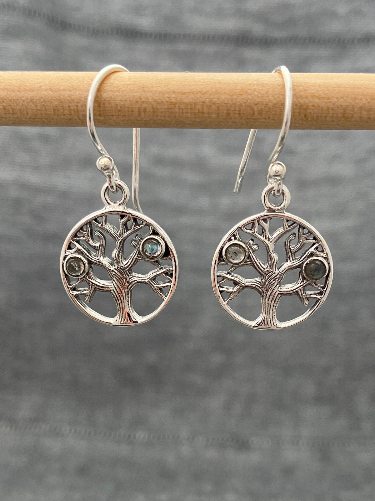 Labradorite Little Tree Earring