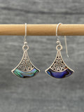 Paua Shell Fan Earring