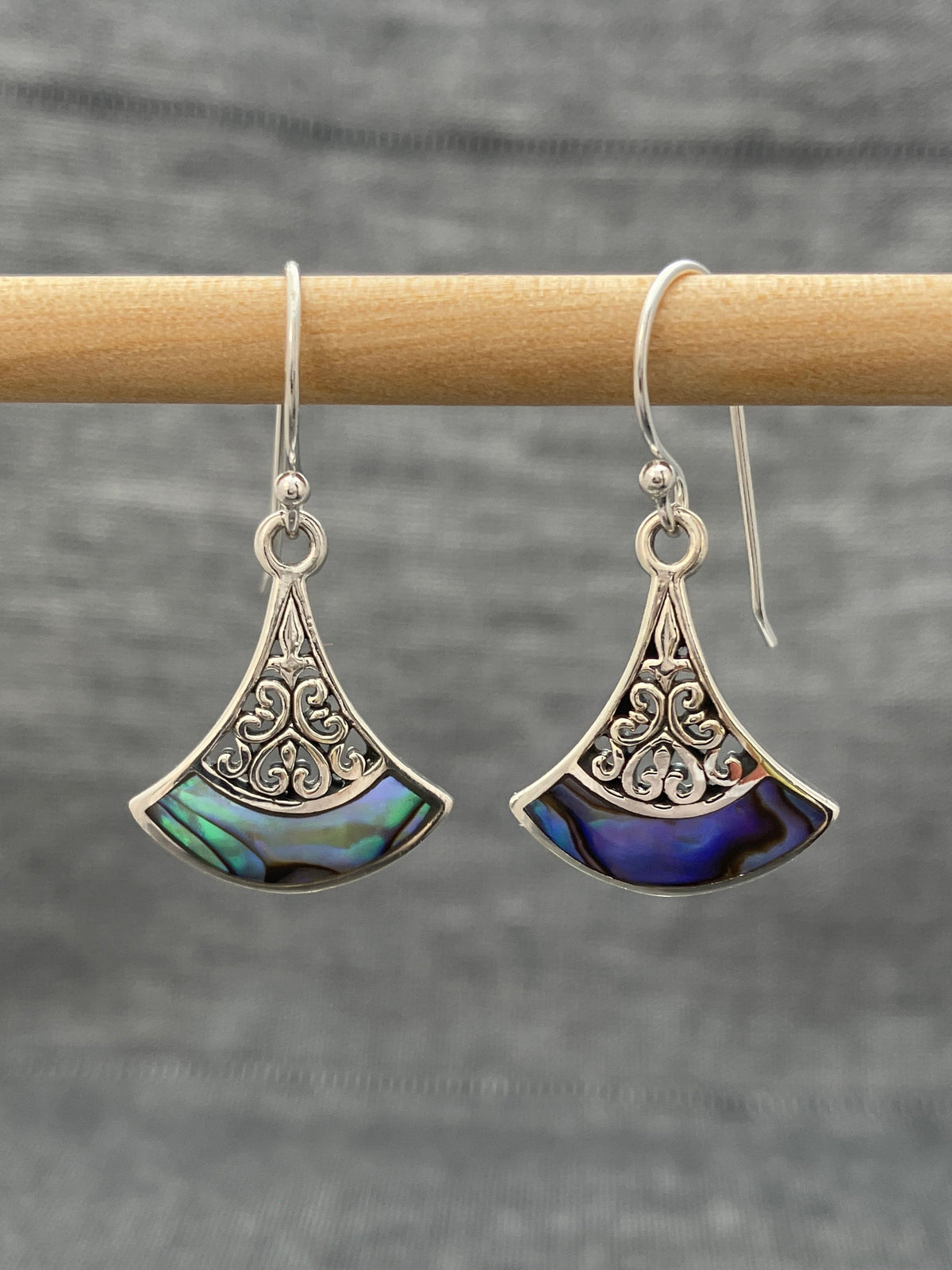 Paua Shell Fan Earring