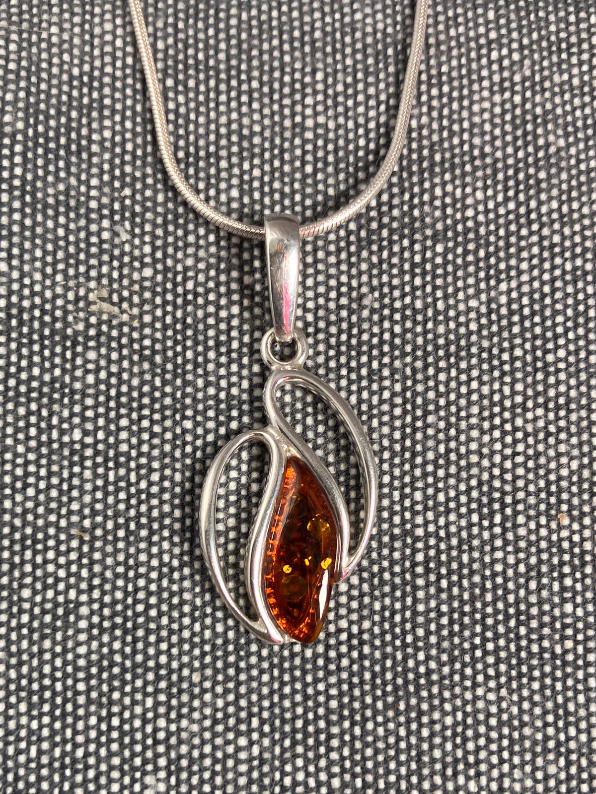 Swimming Seeds Amber Pendant