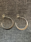 Flattened Stud Hoops – 20mm