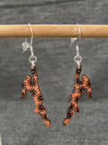Wood Orange Hare Earrings
