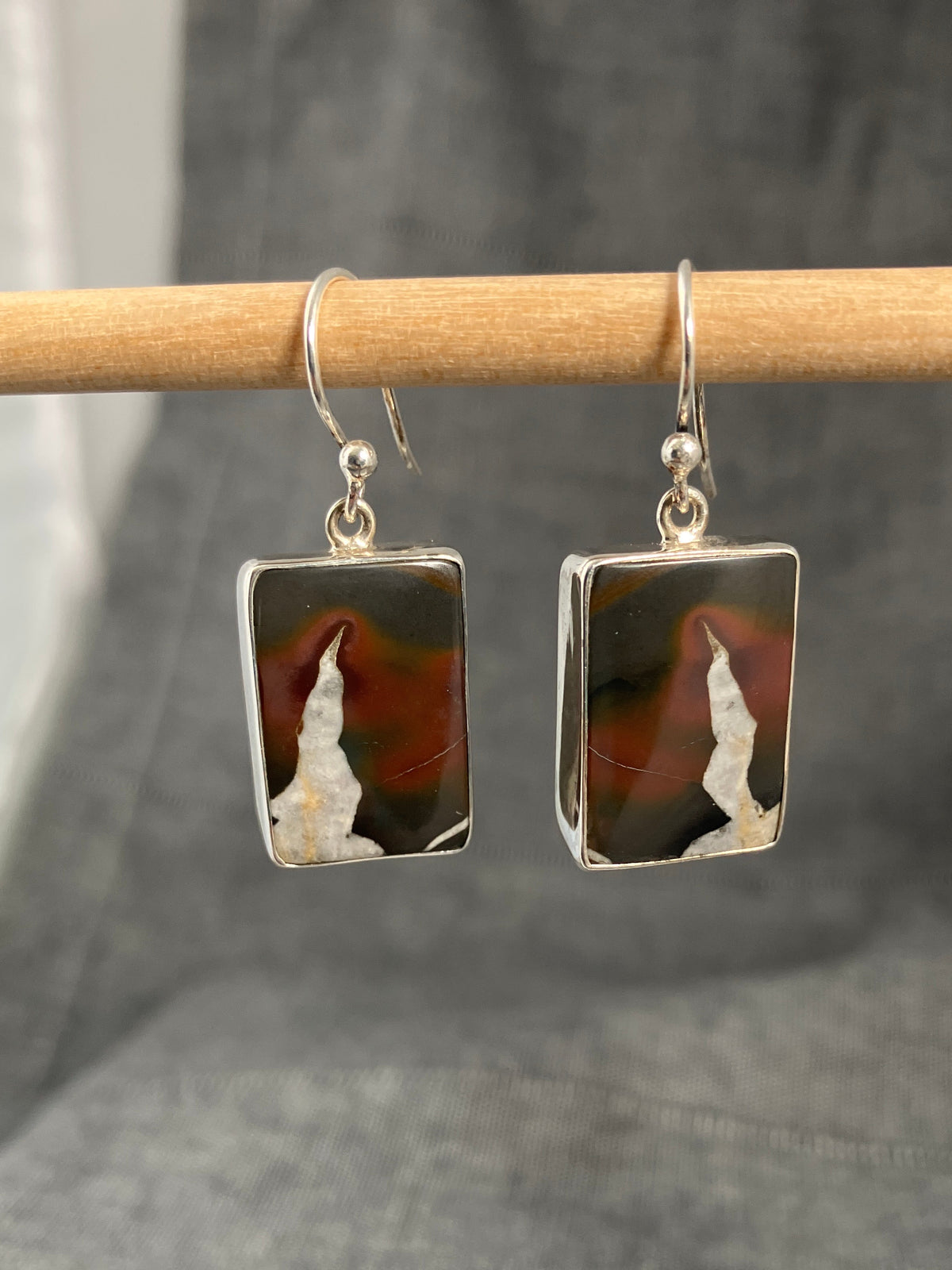Dragon Jasper Rectangle Earrings
