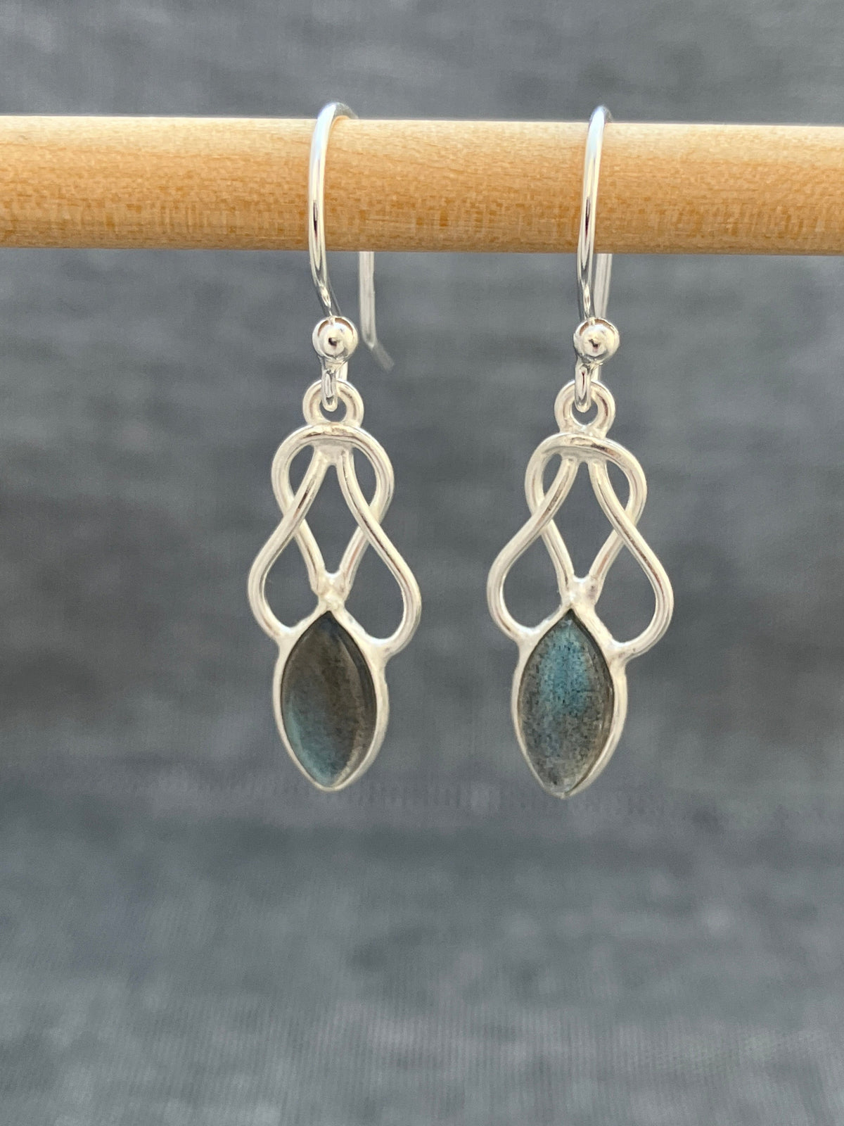 Labradorite Knot Earrings