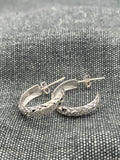 Diamond Cut Stud Hoops