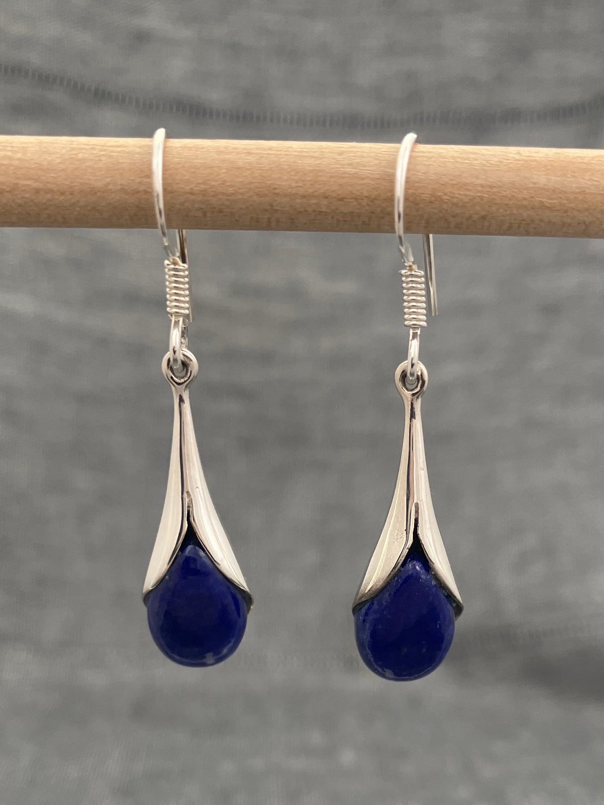 Lapis Emerging Stone Earrings