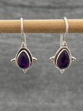 Amethyst Fixed Hook Earring
