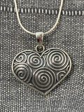 Celtic Spirals Heart Pendant