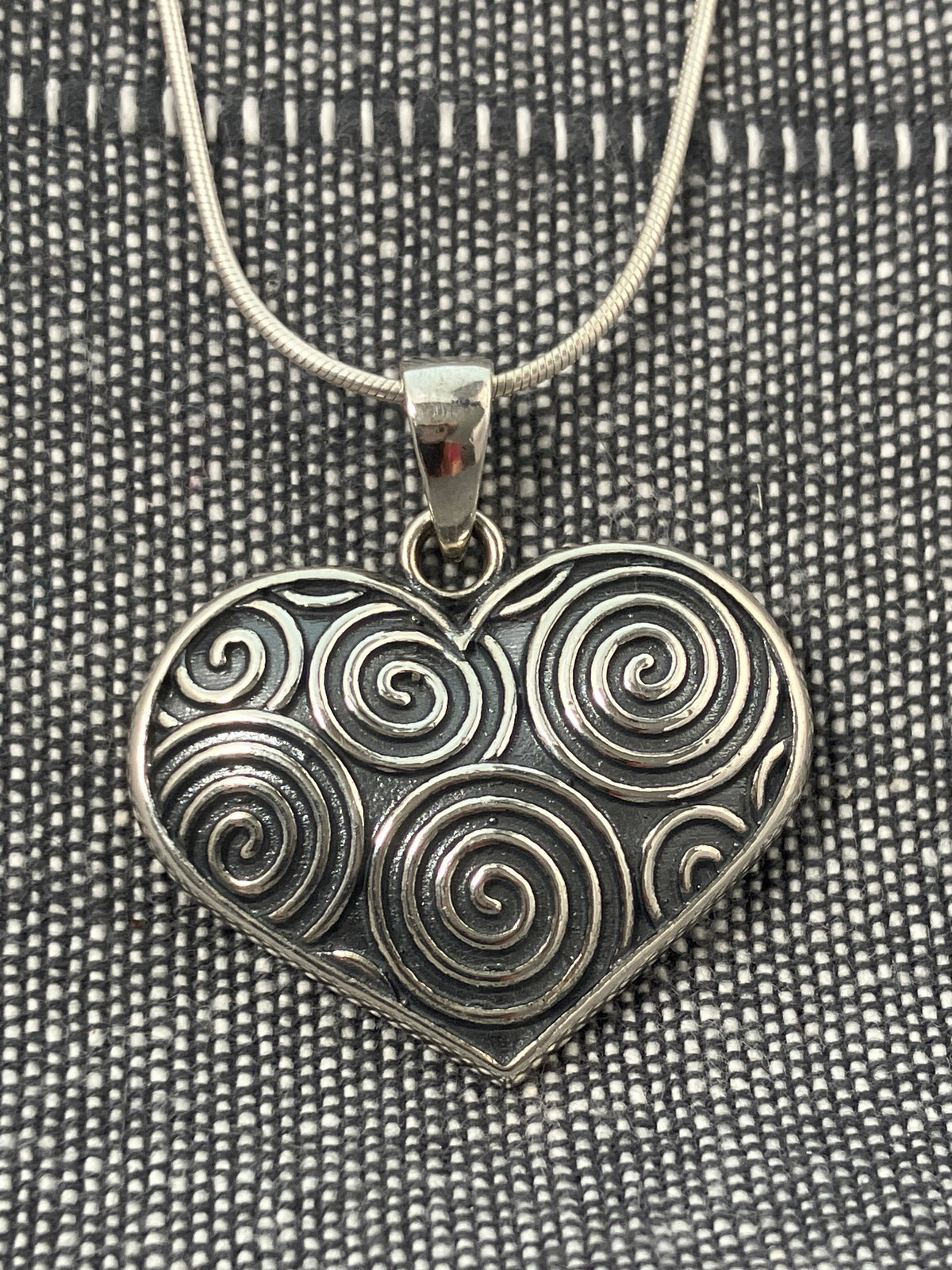 Celtic Spirals Heart Pendant
