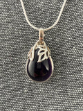 Amethyst Leafy Top Pendant