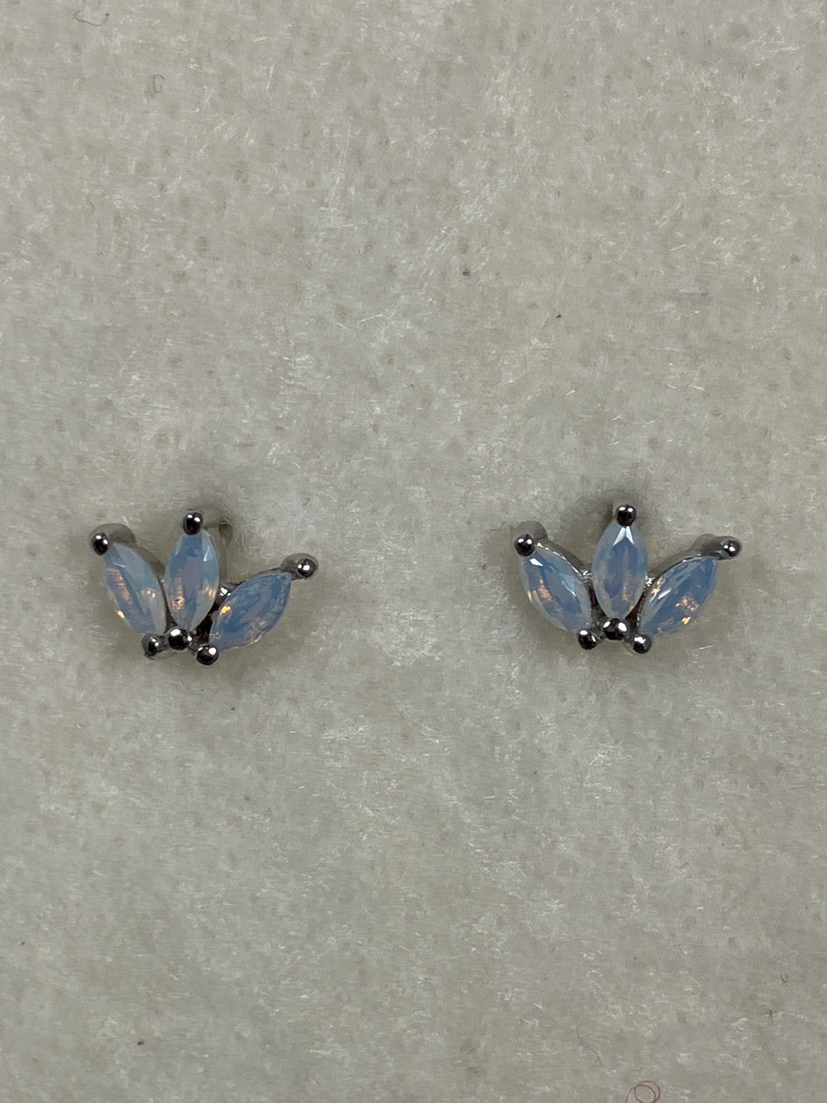 Tiara Triple Opal Studs