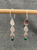 Green Onyx Triple Drop Earrings