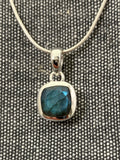 Labradorite Cut Square Pendant