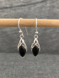 Black Onyx Slipper Earrings