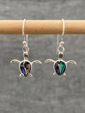 Paua Shell Turtle Earrings
