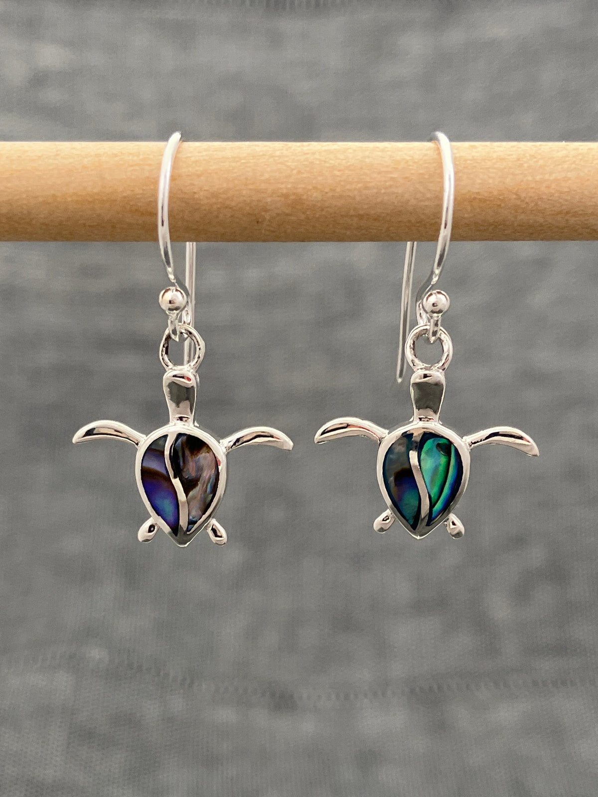 Paua Shell Turtle Earrings