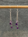 Amethyst Bead Dangle Earrings