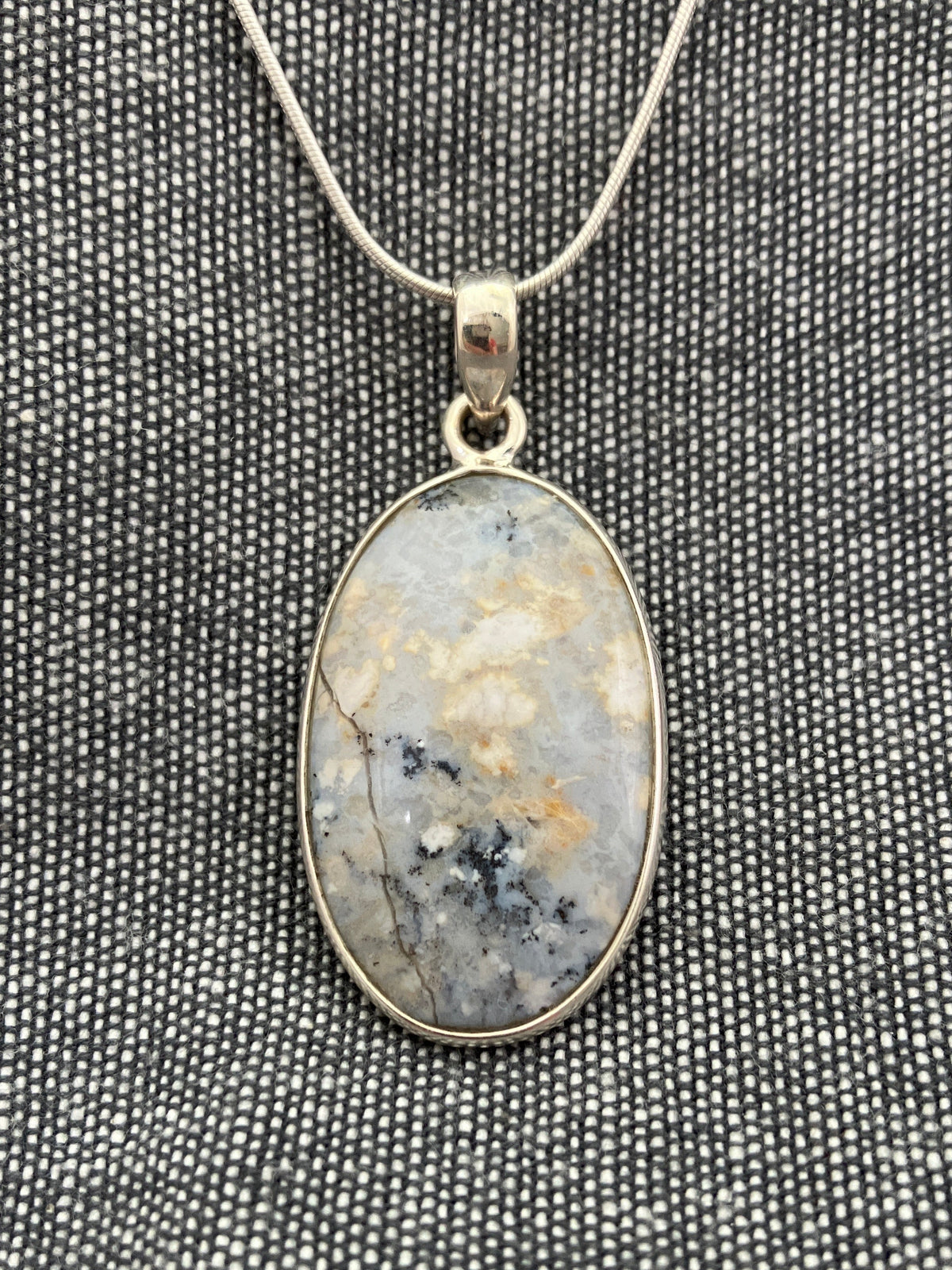 Winter Jasper Oval Pendant