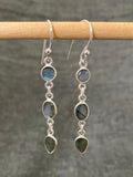 Labradorite Long Cut Earrings