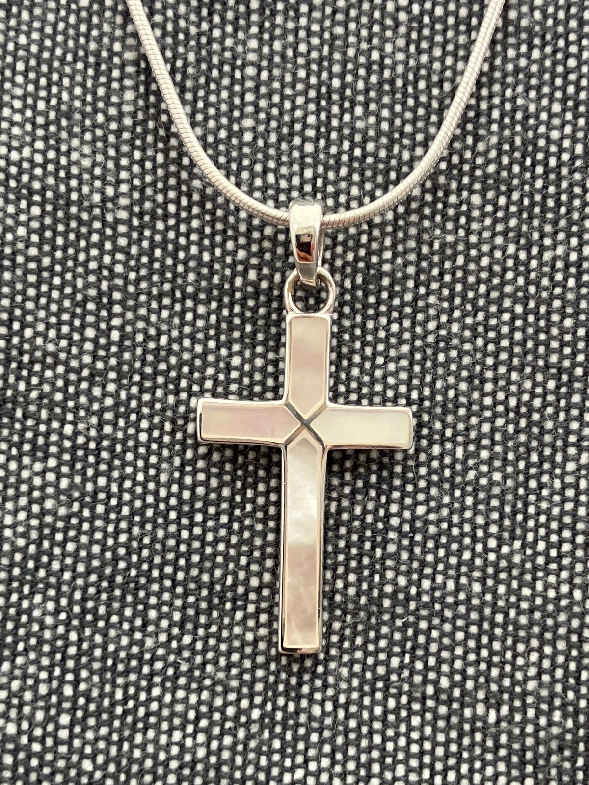 Mother Of Pearl Shell Cross Pendant