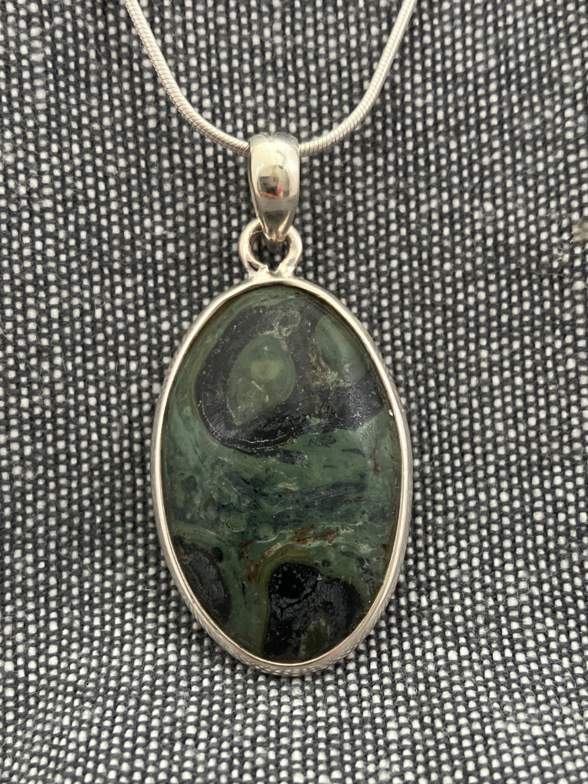 Galaxy Jasper Oval Pendant