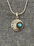 Labradorite Starry Moon Pendant