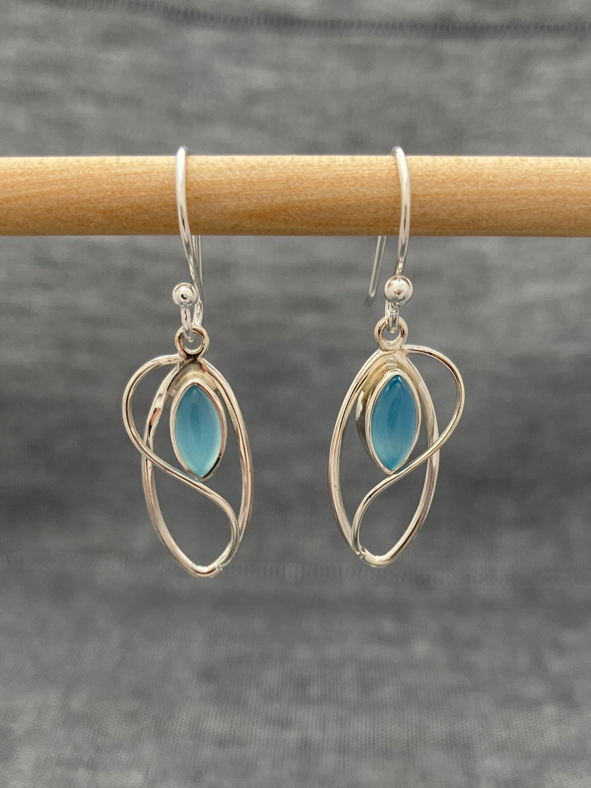 Chalcedony Whip Over Earring