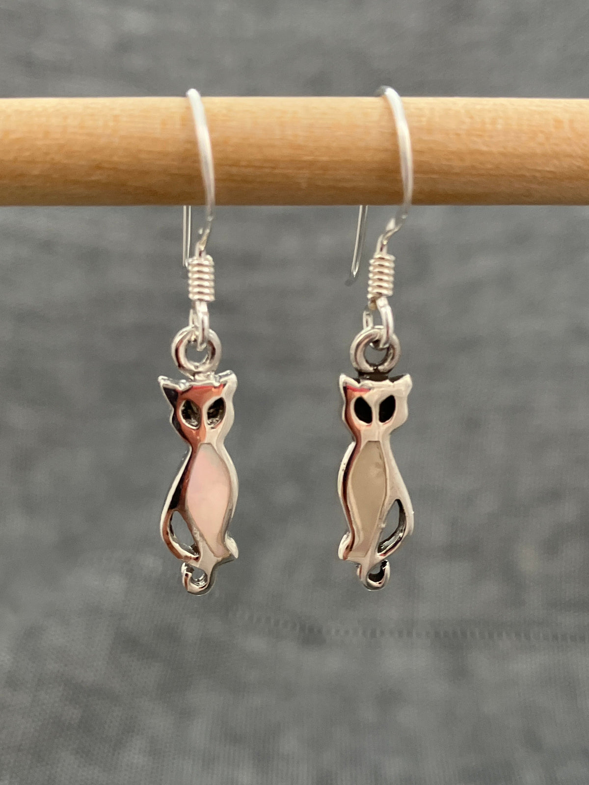 Mother Of Pearl Cat Earrings