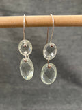 Green Amethyst Double Drop Earrings