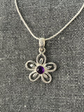 Amethyst Lazy Daisy Pendant