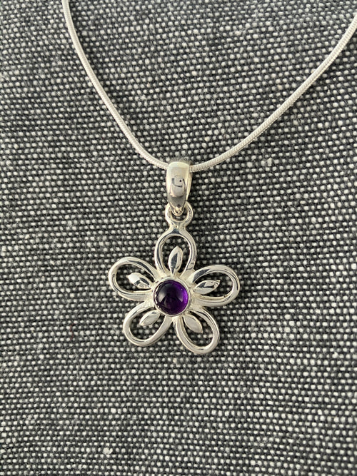 Amethyst Lazy Daisy Pendant