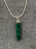 Malachite Silver Topped Point Pendant