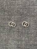 Double Twisty Circle Studs