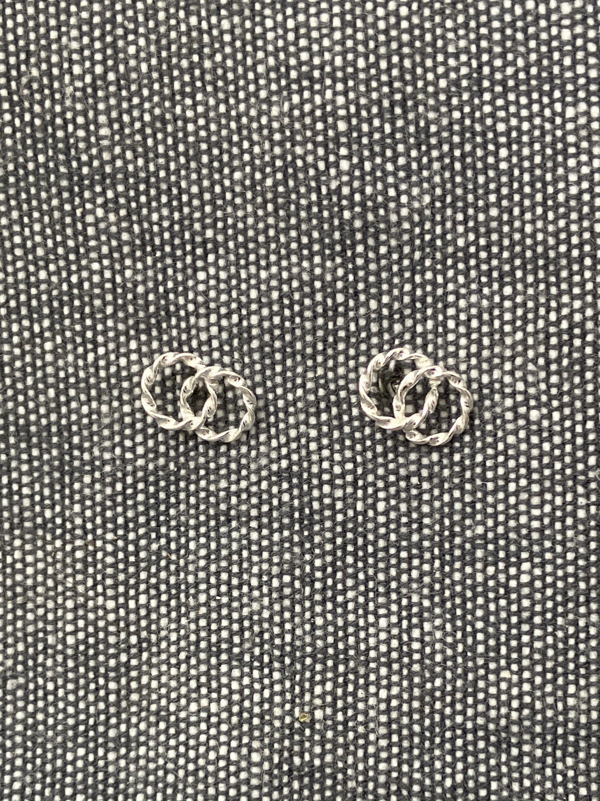 Double Twisty Circle Studs