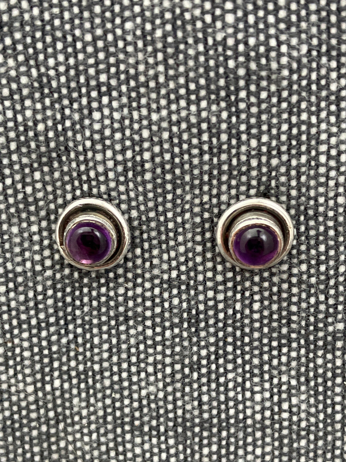 Amethyst Saucer Studs