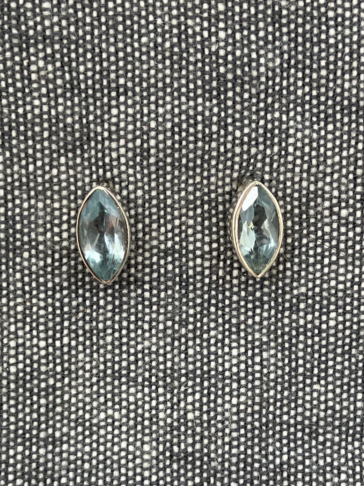 Blue Topaz Marquise Studs